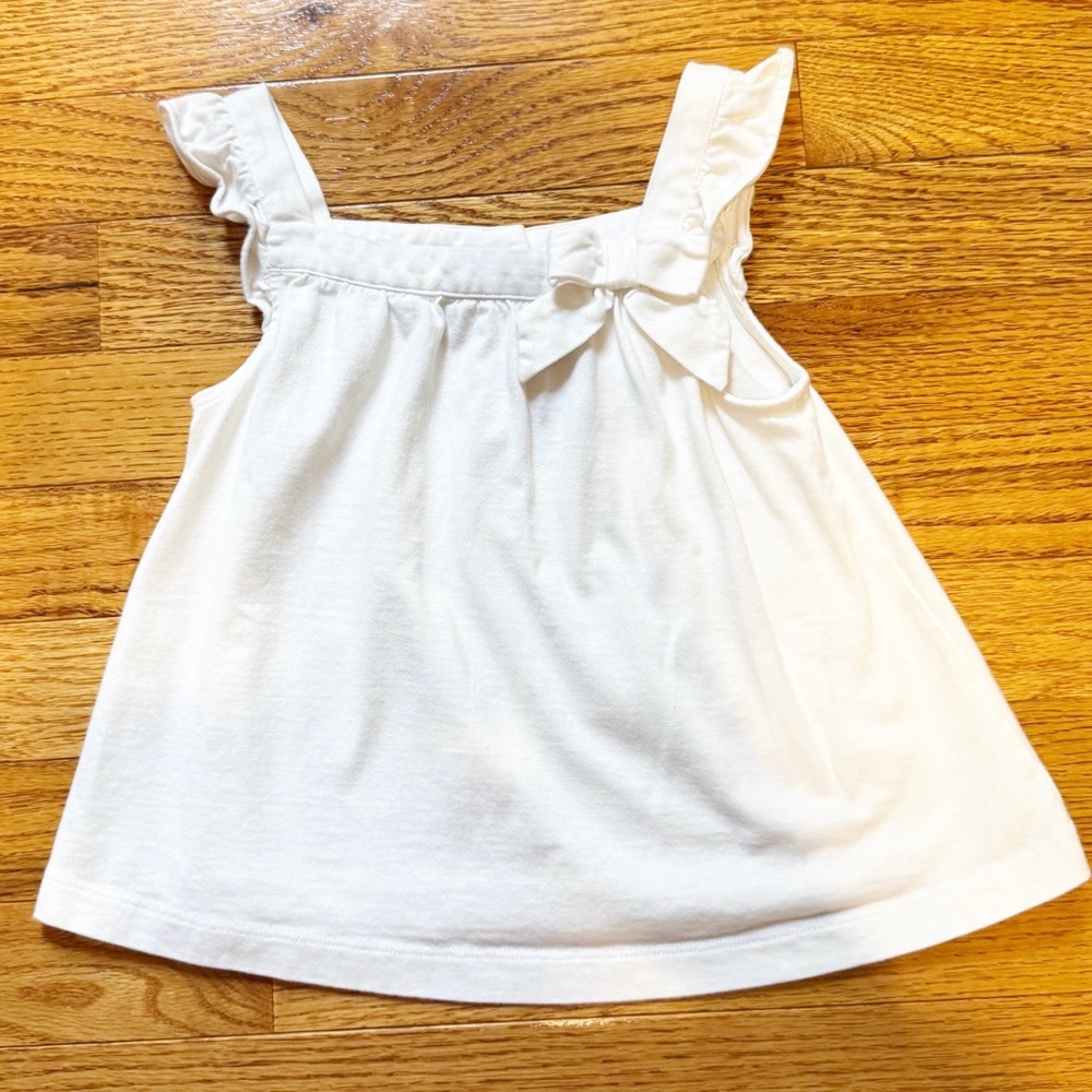 Janie and Jack White Bow Tank